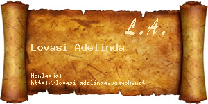 Lovasi Adelinda névjegykártya